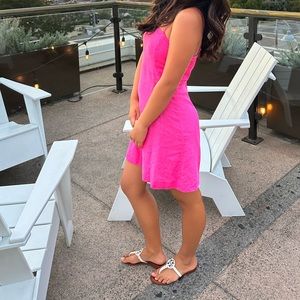 Hot Pink Linen Dress- Gap